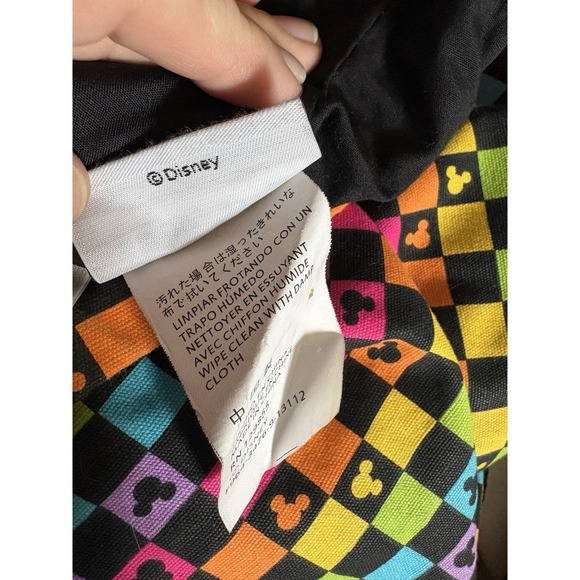 Disney Parks Exclusive Mickey‎ Drawstring Backpack Rainbow/Pride  Adjustable - Picture 6 of 9